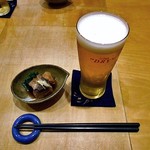 天ぷら処 こさか - 生ビール ＆ お通し