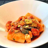 イタリアンダイニング ケシキ - パッケリパスタ　海老とマッシュルームマジョラム