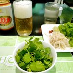 PHO24 - 牛肉のフォー、パクチー追加で  お、予想以上に パクチーたくさんで嬉しいなぁ