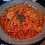 ぱすたや然流 - 海老と帆立のトマトクリーム