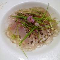 洋食 ヨコオ - 活平アジのマリネ　夏野菜のタルタル白バルサミコジュレ