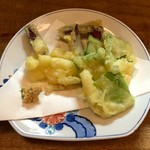 一魚一会  - 島野菜の天ぷら盛り合わせ