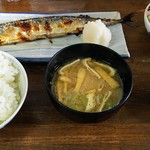 キッチンさし田 - 秋刀魚定食800円税込に選べるサービス小鉢のサラダ