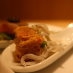 RISTORANTE IL NODO - 釜揚げシラスとそのビスコッティ モッツアレラチーズ 万願寺唐辛子添え