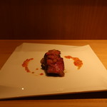 RISTORANTE IL NODO - 岩手県短角牛サーロイン 鎌倉のナス パプリカ ハラペーニョ
