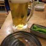 初恋屋 - 生ビール　ちょっと、飲んじゃった…、ごめんなさい…