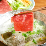 Saga beef A5 sirloin Sukiyaki or shabu shabu