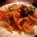 モンゴルレストラン シンキロー - 羊肉春雨炒め