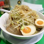 今を粋ろ - つけ麺 野菜ちょいマシ×2味玉  ちょいマシでこの盛り