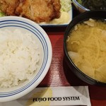 新潟米山食堂 - ご飯・豚汁