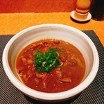 柴崎亭 - ホタテ出汁のカレーヌードル@800円