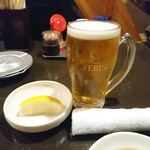 Taishuu Horumon Yakiniku Jun - 生ビール\450