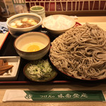 味奈登庵 - 牛せいろそば 大盛り＋ごはん＋玉子♡