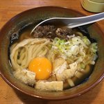 吉田のうどん 焼肉 羅王 - 肉玉うどん（500円）