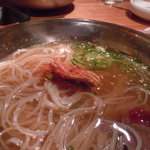 炭火焼肉 筵 - キムチを入れて