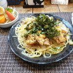 スパゲッティ専門店 タブキ - サラダ＆しょうゆチキン