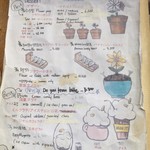 banana tree - カウンターに置いてあるメニュー