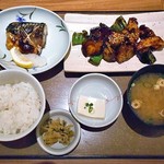 やよい軒 - なす味噌と焼魚の定食