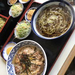 Sobadokoro Minoya - カツ丼セット あったかい蕎麦