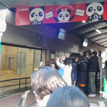 上野動物園 バードソング - パンダ舎は4つのエリアに分かれていて、
      それぞれのエリアでを30秒ずつ観ることができるよ。
      おっ！みんなすごい勢いで写真撮ってる・・・
      シャンシャンはこの部屋にいるね！