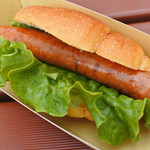 上野動物園 バードソング - 動物園の中にある売店で買って来たホットドッグだよ。
      これ、ウィンナーがプリッとしていて
      なかなか美味しいです！