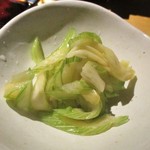 心人 - 香の物：セロリの漬物。　　　　　2018.10.20