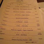 バカリ ダ ポルタ ポルテーゼ - 当日のビオワインメニュー