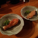 とり泉 - 付きだし地鶏南蛮