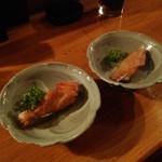 とり泉 - 付きだし地鶏南蛮