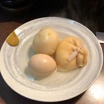 おかめ - 玉子、じゃがいも、もち巾着