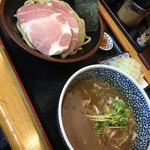 Tsukesoba Endou - 濃厚つけ蕎麦 ニンニク醤油漬け付き ネギトッピング