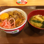 すき家 - ミニ牛丼＋たまごセット