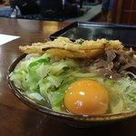 てっちゃん - 肉天玉うどん（600円）