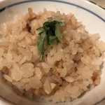 にかい笹木 - 飯料理　鳴門金時と栗の炊き込みご飯