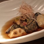 大どころ - ◆秋刀魚と野菜の揚げ出し