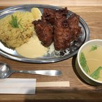 築地揚げ鳥 - 2018.10.11  唐揚げ もも定食