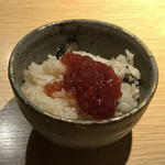 春夏秋冬ざこや - かきご飯（すじこ乗せ）