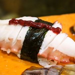 庄ちゃん寿司 - おまかせ5貫にぎり（蛸 梅肉）