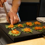 天ぷら　酒菜　醍醐 - 雲丹がたっぷり入ってます。