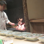 富小路 やま岸 - かつお炙り