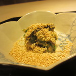 富小路 やま岸 - 胡瓜と椎茸の胡麻和え