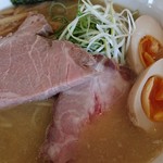 竹麺亭 - 鶏白湯ラーメン+味タマ♪