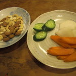 鳥勝 - 鳥勝　突き出し＆お新香