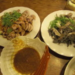 鳥勝 - 鳥勝　コブクロ刺し＆センマイ刺し