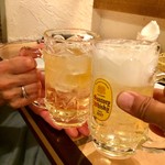 モメンティ・フェリチ - H.30.10.18.夜 角ハイボール 480円税込 vs 角ハイボール 480円税込 de 乾杯♪