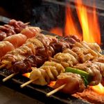 Assortment of eight Grilled skewer selection
