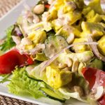 Avocado and tuna wasabi flavor salad