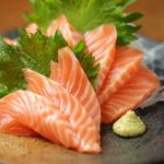 salmon sashimi