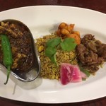 四川麻婆豆腐カリィ&生ラムのクミン炒めカリィwithカレー炒飯