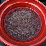 飯田商店 - 店頭にポットがあり、「ふすま茶割り」出来ます。（大つけ麺博2018第四陣）